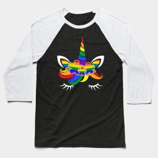 Cute LGBT Unicorn LGBT Gay Lesbian Pride T-shirt Baseball T-Shirt